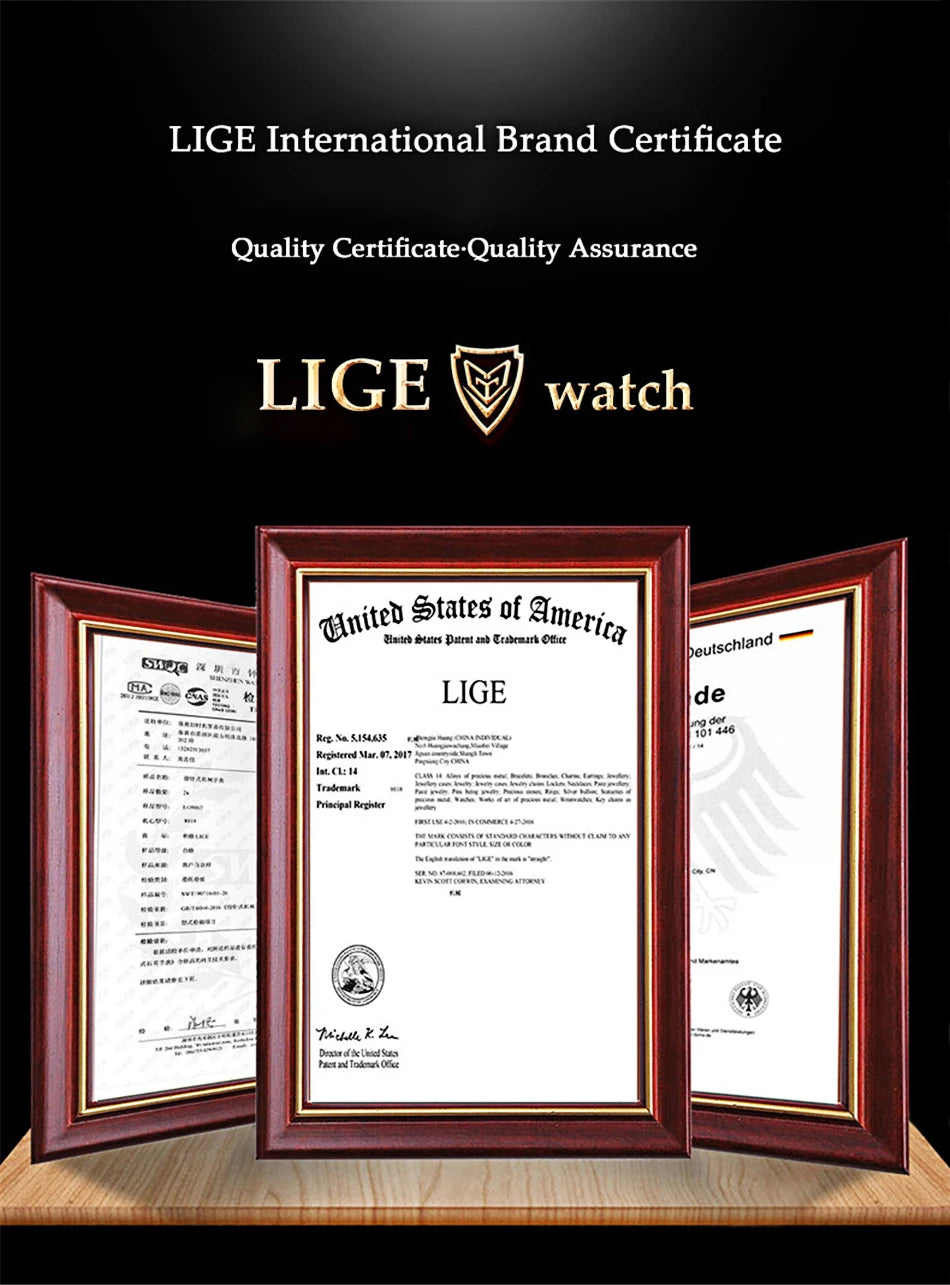 LIGE Luxury Men Quartz Digital Watch Creative Sport Watches Male Waterproof Wristwatch Montre Homme Clock Relogios Masculino+box