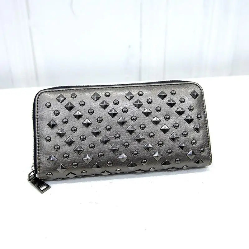 luxury wallets women wallet designer Rivet Brand Female Woman Purses billetera mujer marcas famosas 2019 porte feuille femme