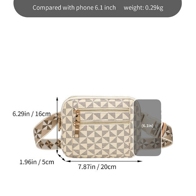 Waist Bag for Men and Women, New Trendy Fashion Versatile Crossbody Chest Bag with Double Zipper Casual Bag, Guangzhou Cross-Border Wholesale