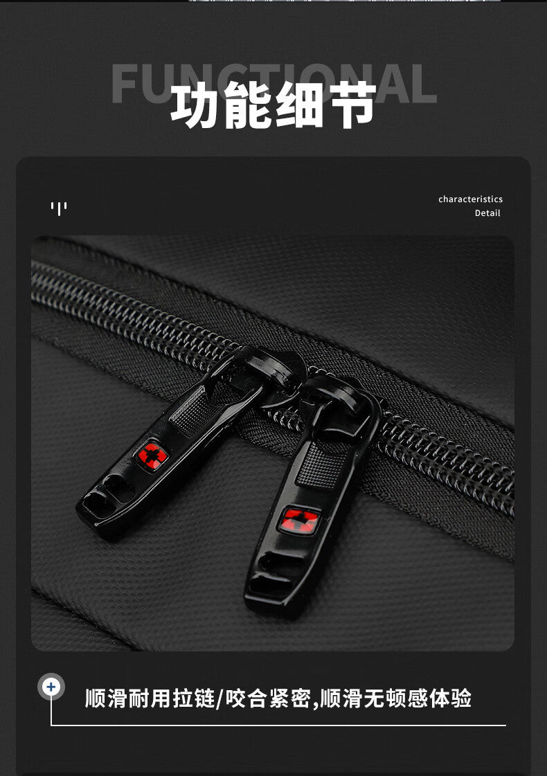 Swiss Sergeant Knife Backpack Men's Business Travel Backpack Large Capacity Travel Laptop Bag 17.3 Inch