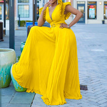 C8610 African Plus Size Women's Spring New Fashion Strap Batwing Top Gradient Color-changing Skirt Two-piece Set