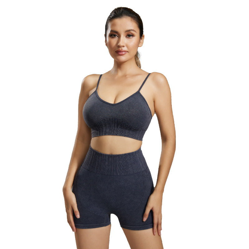 Breathable Sports Bra Yoga Running Underwear Women's Shockproof Fitness Bra Naked with Chest Pad Breathable Vest suit