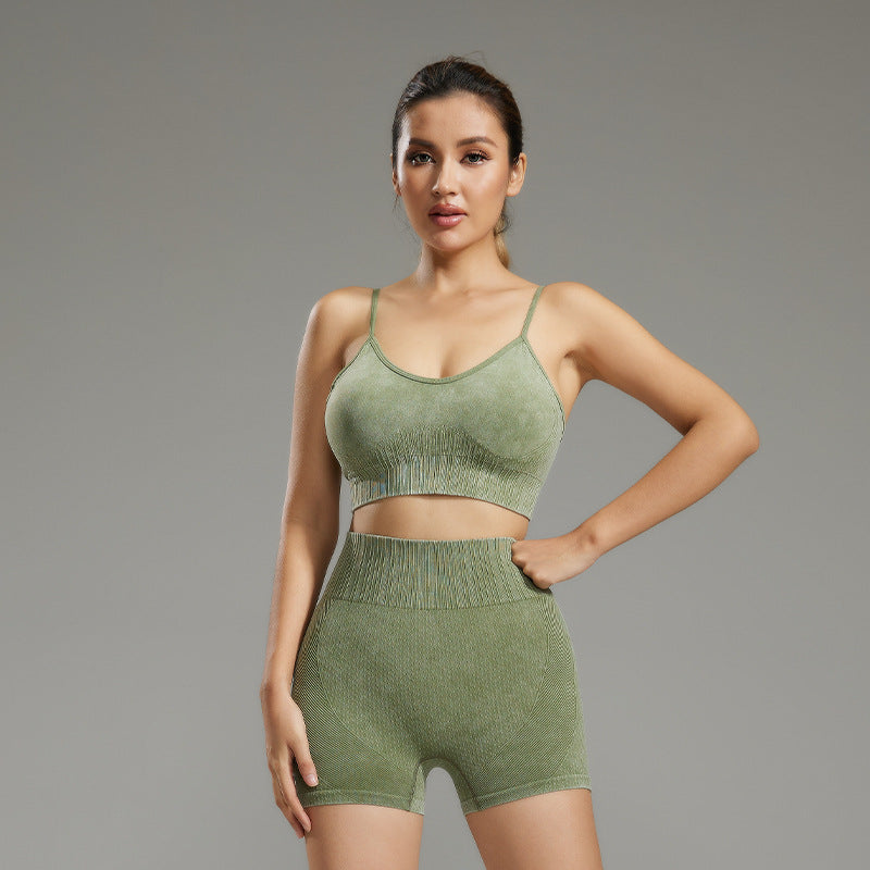 Breathable Sports Bra Yoga Running Underwear Women's Shockproof Fitness Bra Naked with Chest Pad Breathable Vest Suit