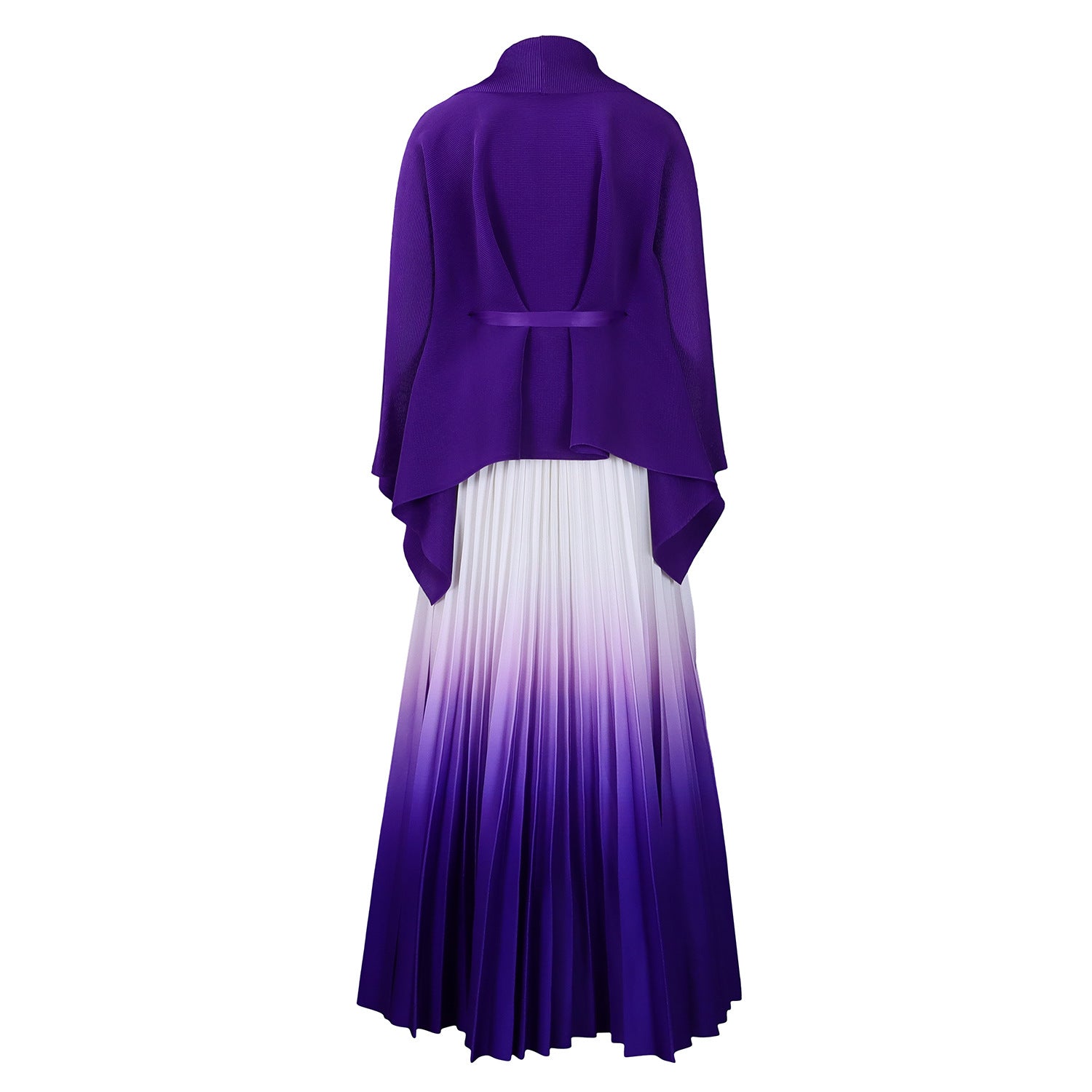 C8610 African plus size Women's Spring New Fashion Strap Bat Sleeve Top Gradient Color-changing Skirt Two-piece Set