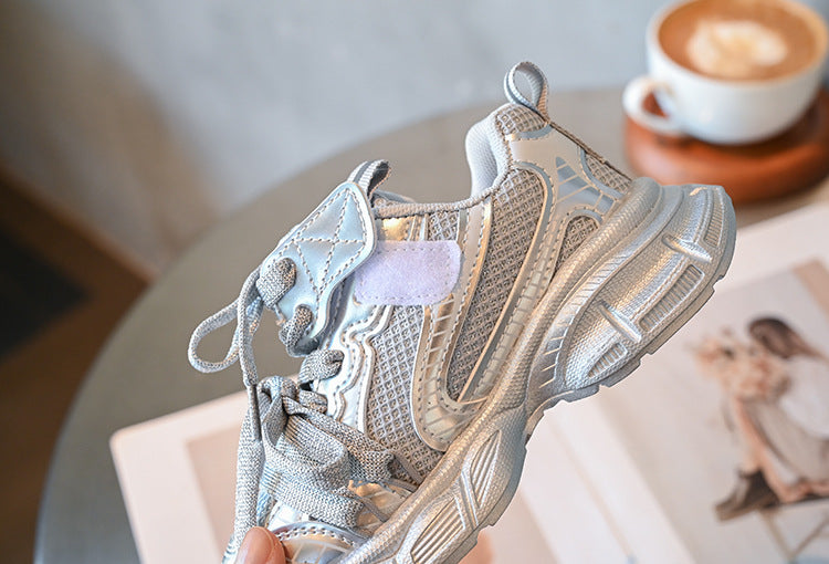 Children's Sports Shoes 2025 Spring and Autumn New Boys' Casual Dad Shoes Girls' Soft Sole Lightweight Running Shoes