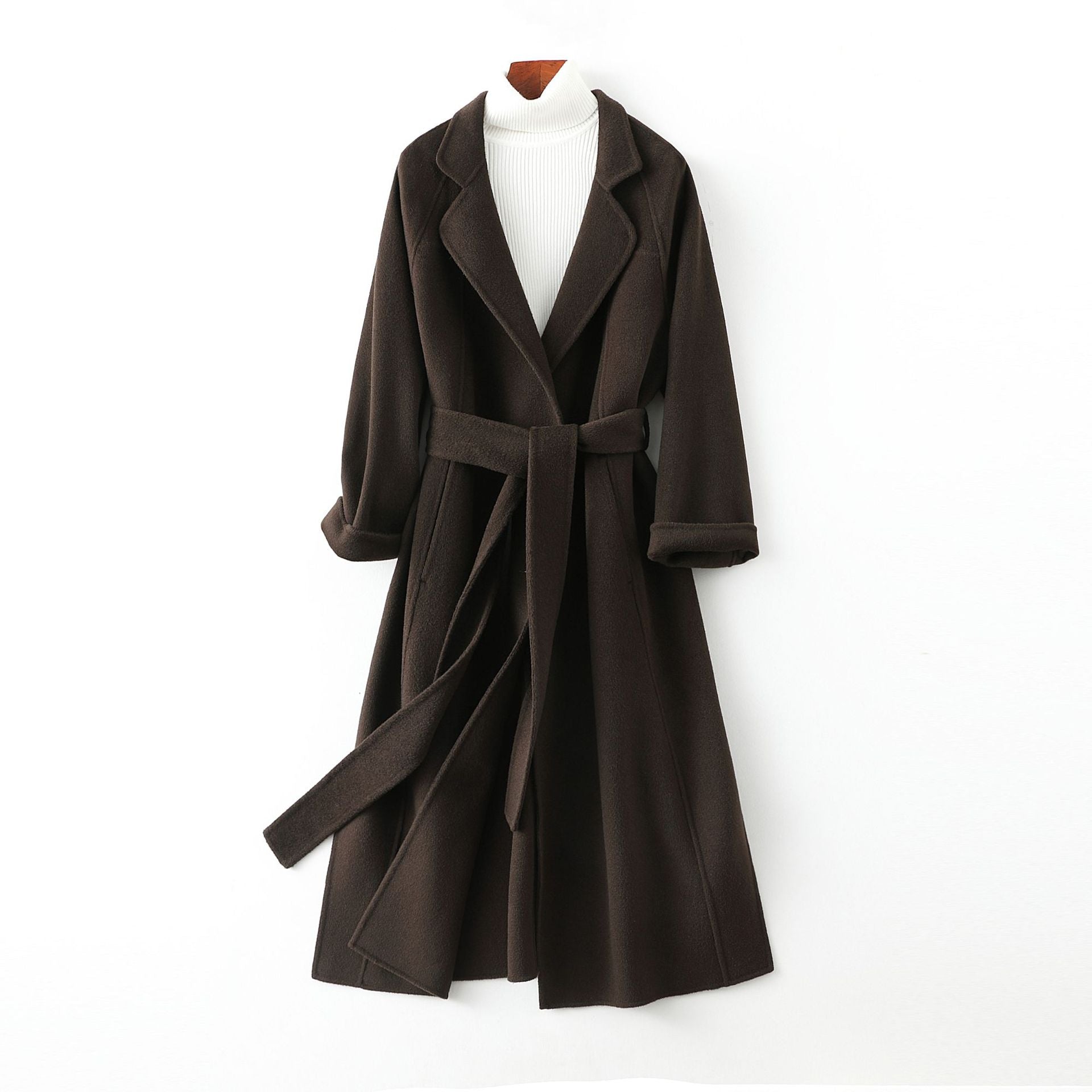 "Anniversary Edition" Double-Sided Cashmere Coat for Women, Long Style, 2025 Autumn/Winter New High-End Loose Woolen Overcoat
