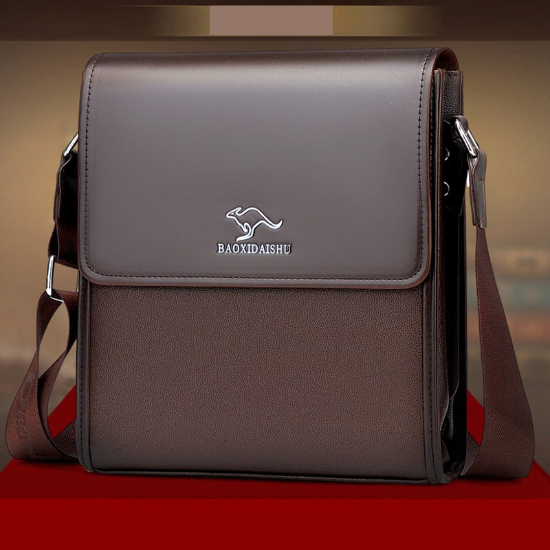 Shoulder Bag Men's Bag 2025 Large Capacity Flip-Top Briefcase Men's Business Crossbody Bag Casual Backpack