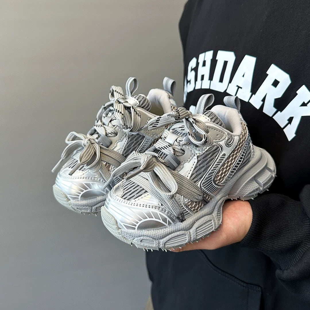 Children's Sports Shoes 2025 Spring and Autumn New Boys' Casual Dad Shoes Girls' Soft Sole Lightweight Running Shoes