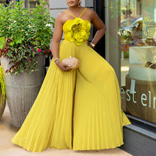 C8610 African Plus Size Women's Spring New Fashion Strap Batwing Top Gradient Color-changing Skirt Two-piece Set