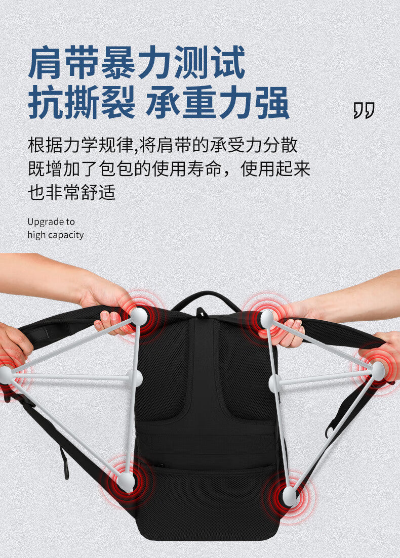 Swiss Sergeant Knife Backpack Men's Business Travel Backpack Large Capacity Travel Laptop Bag 17.3 Inch