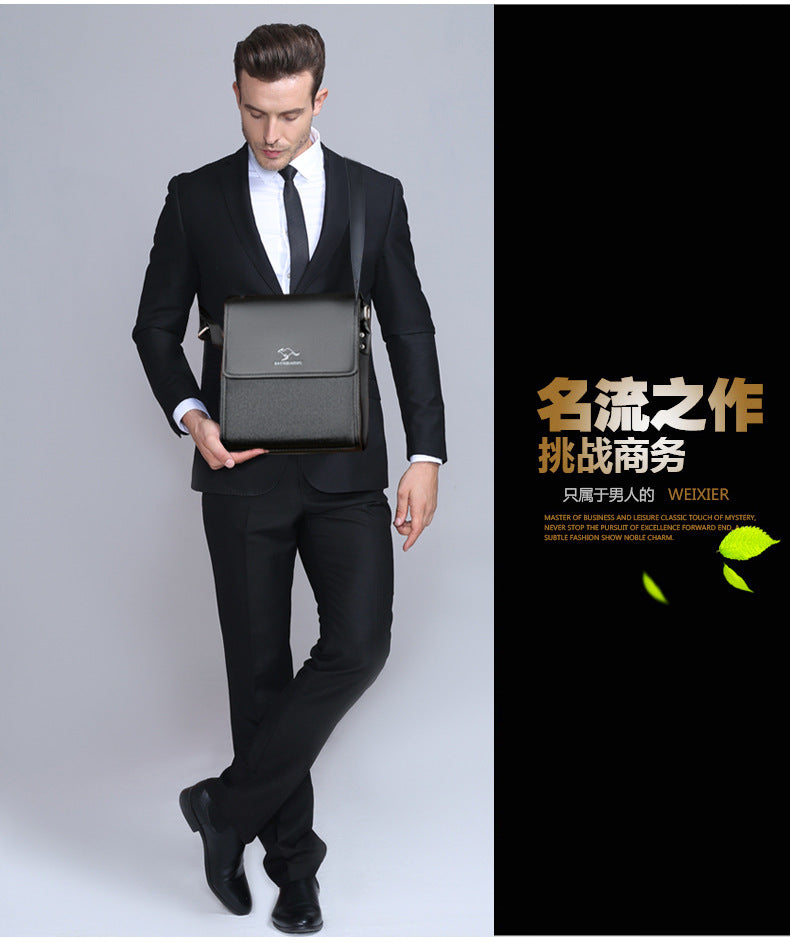 Shoulder Bag Men's Bag 2025 Large Capacity Flip-Top Briefcase Men's Business Crossbody Bag Casual Backpack