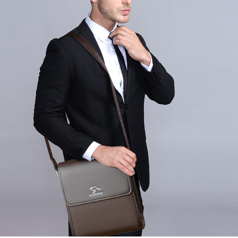 Shoulder Bag Men's Bag 2025 Large Capacity Flip-Top Briefcase Men's Business Crossbody Bag Casual Backpack