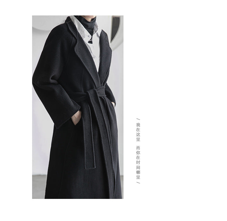 "Anniversary Edition" Double-Sided Cashmere Coat for Women, Long Style, 2025 Autumn/Winter New High-End Loose Woolen Overcoat