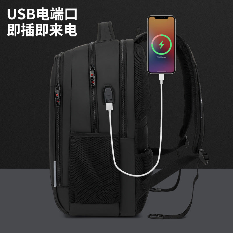 Swiss Sergeant Knife Backpack Men's Business Travel Backpack Large Capacity Travel Laptop Bag 17.3 Inch