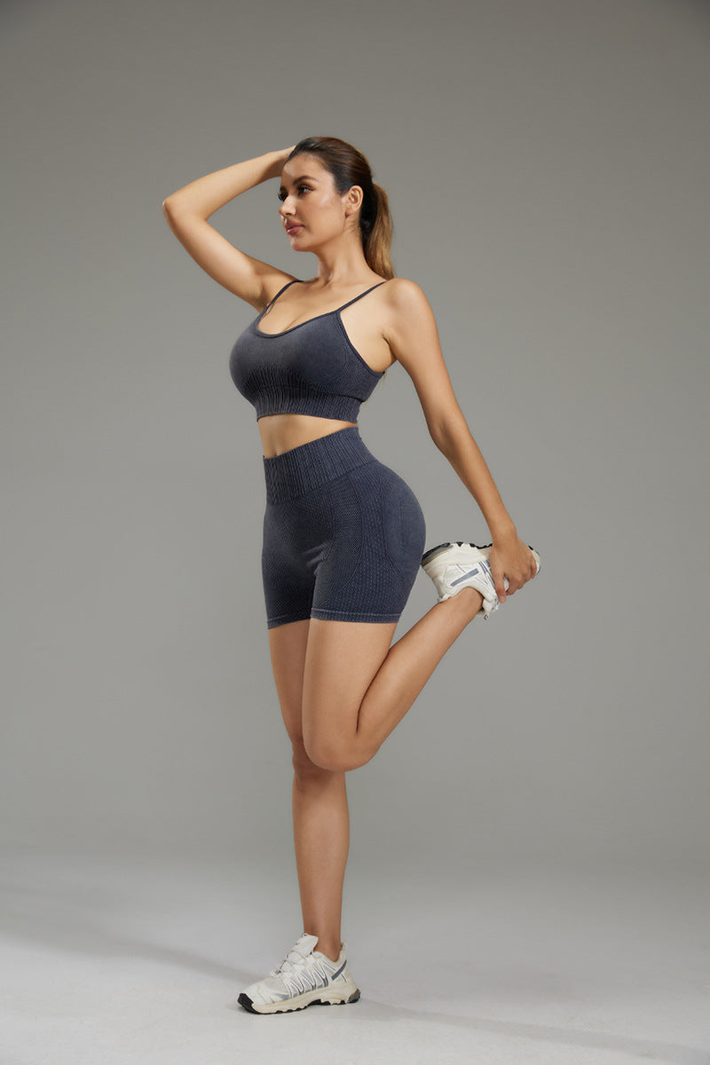 Breathable Sports Bra Yoga Running Underwear Women's Shockproof Fitness Bra Naked with Chest Pad Breathable Vest Suit