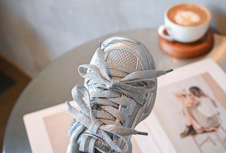 Children's Sports Shoes 2025 Spring and Autumn New Boys' Casual Dad Shoes Girls' Soft Sole Lightweight Running Shoes