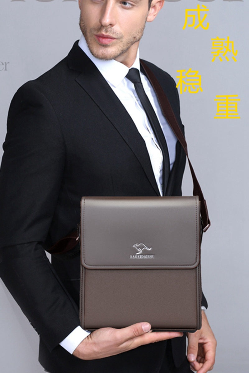 Shoulder Bag Men's Bag 2025 Large Capacity Flip-Top Briefcase Men's Business Crossbody Bag Casual Backpack