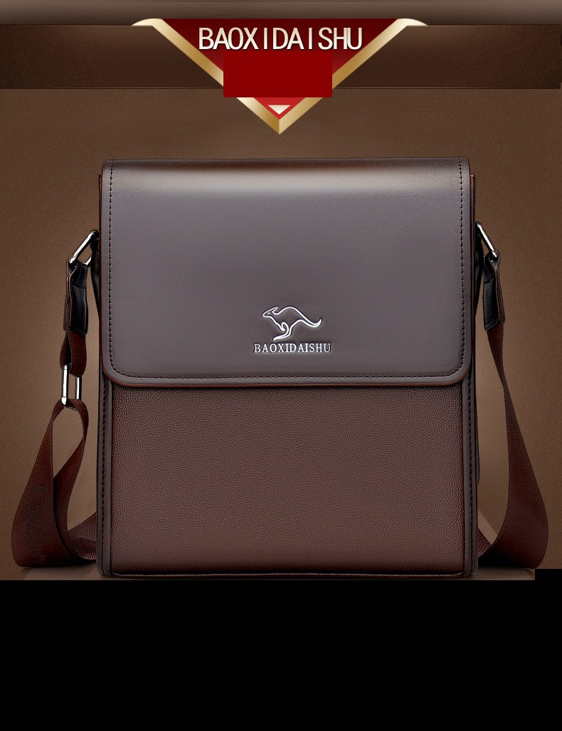 Shoulder Bag Men's Bag 2025 Large Capacity Flip-Top Briefcase Men's Business Crossbody Bag Casual Backpack