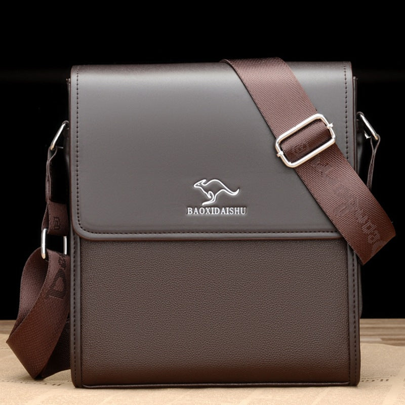 Shoulder Bag Men's Bag 2025 Large Capacity Flip-Top Briefcase Men's Business Crossbody Bag Casual Backpack