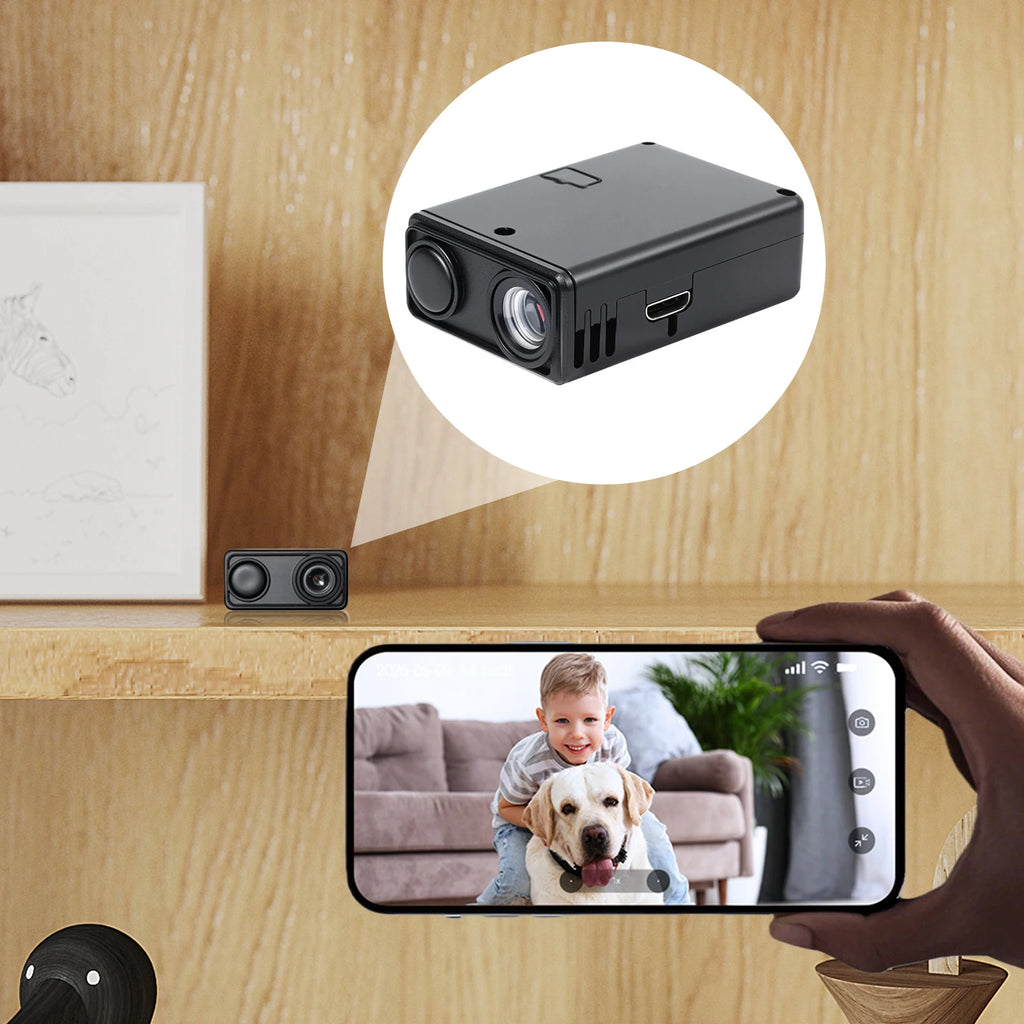 4K WiFi Mini Surveillance Camera with Motion Detection Detecting Camcorders Remote App Control for Indoor Surveillance