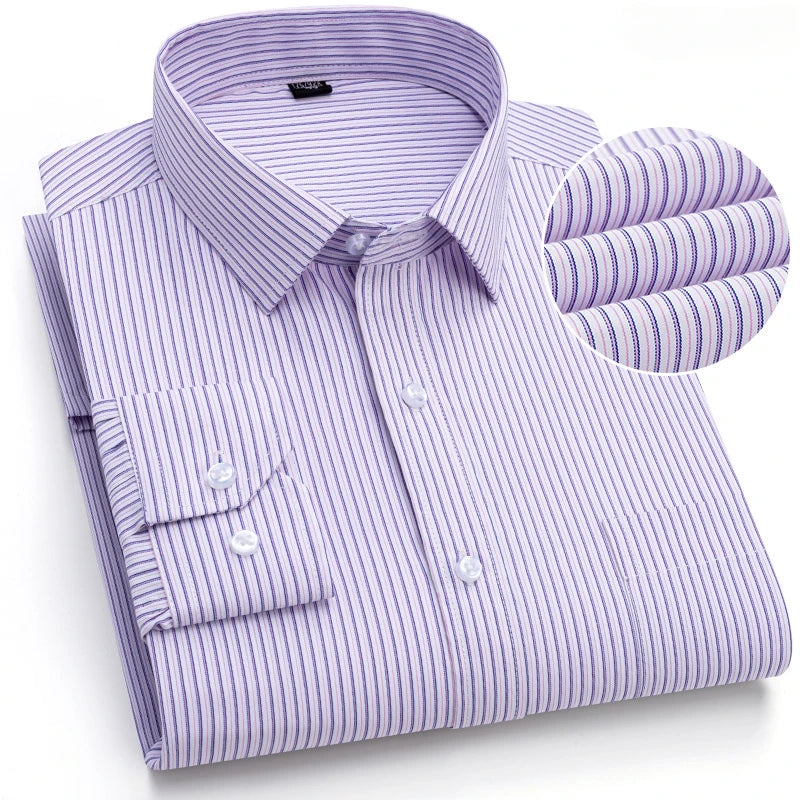 New in shirt elegant 40%cotton long-sleeve shirts for men slim fit Casual plain shirt plaid designer tops houndstooth clothes