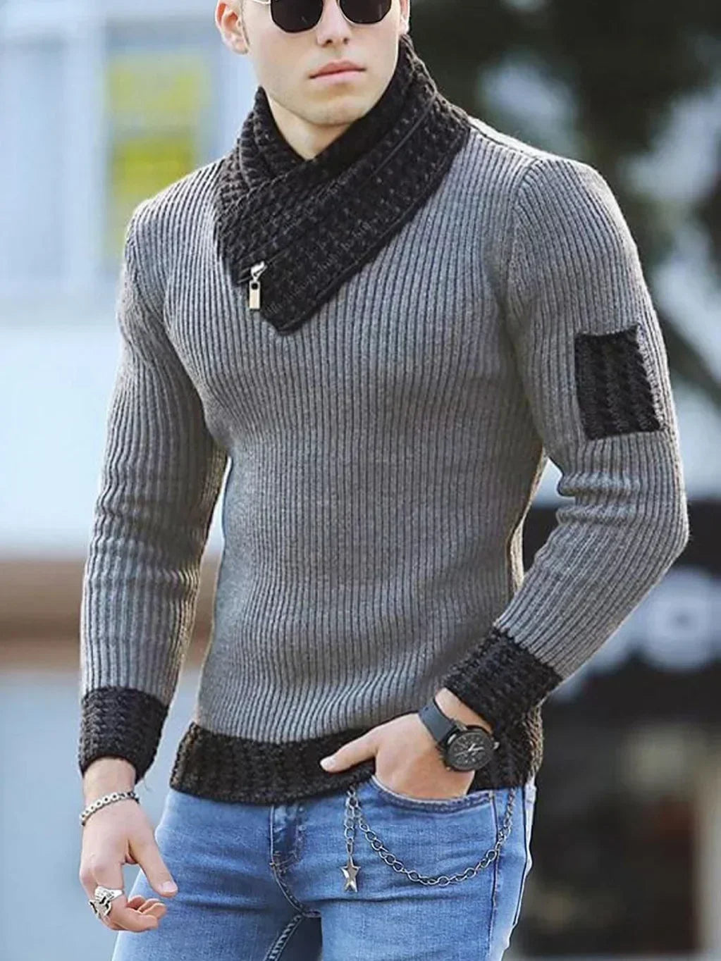 New Autumn Winter Men Casual Vintage Knitted Sweater Wool Turtleneck Oversize 2026 Korean Men Warm Cotton Pullovers Sweaters