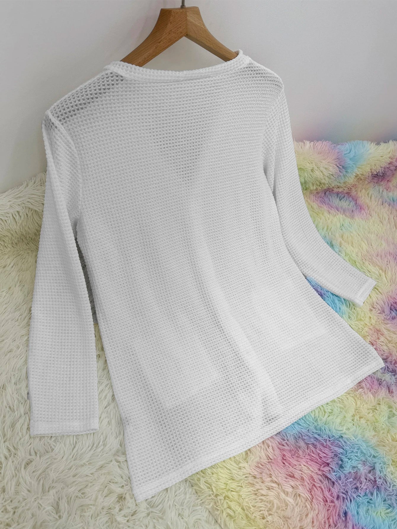 Plus size solid color v-neck cardigan casual long sleeve button front cardigan suitable for spring and autumn