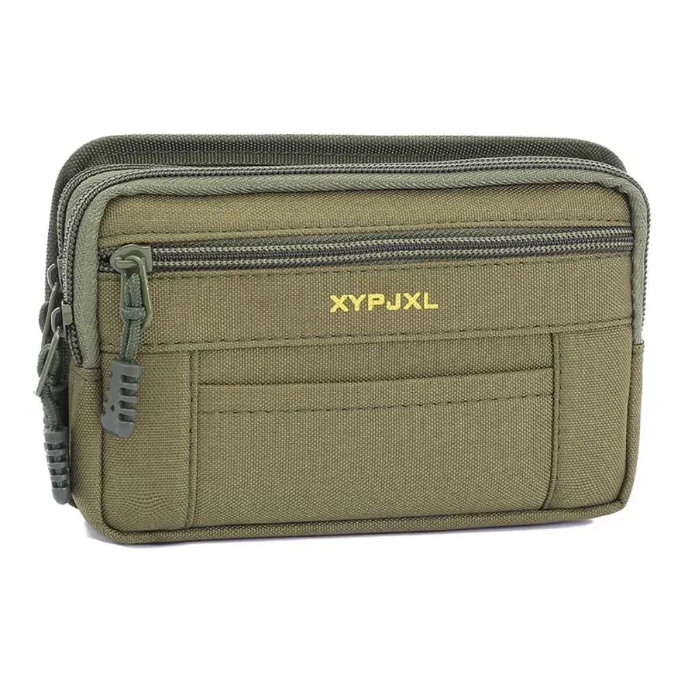 Belt Molle Men Waist Pack Bum Bag Multi-Compartment Mobile Phone Bags Phone Holder Zipper Close Men Wallet Pouch Hiking Cycling