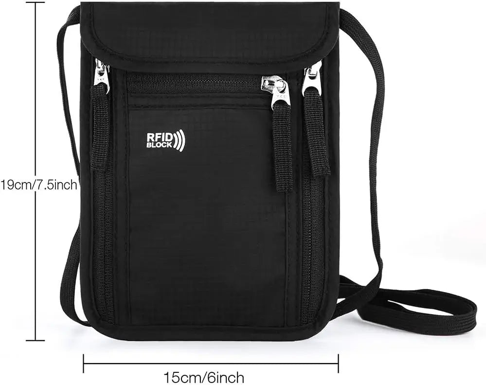 Travel Pouch Neck Wallet Family Passport Holder Organizer Case with RFID Blocking passport wallet travel wallet