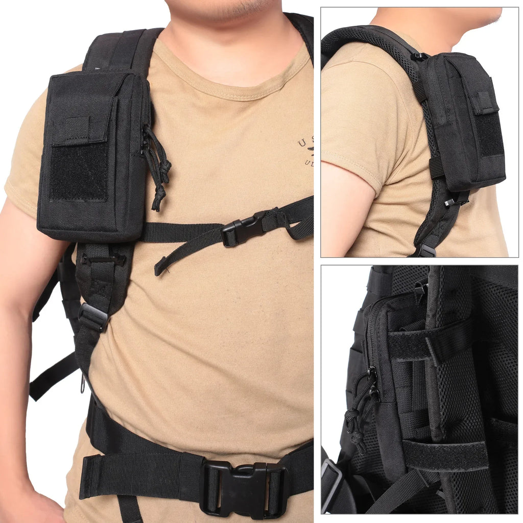 Molle Backpack Strap Bag Phone Holder Outdoor Sports Running Camping Hiking Hunting Accessories Organizer EDC Tool Waist Pouch