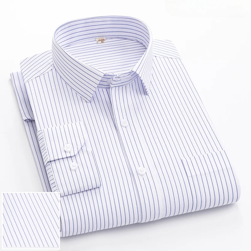 New in shirt elegant 40%cotton long-sleeve shirts for men slim fit Casual plain shirt plaid designer tops houndstooth clothes