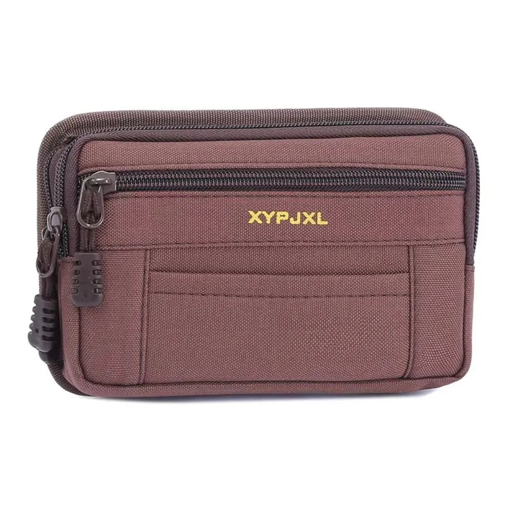 Belt Molle Men Waist Pack Bum Bag Multi-Compartment Mobile Phone Bags Phone Holder Zipper Close Men Wallet Pouch Hiking Cycling