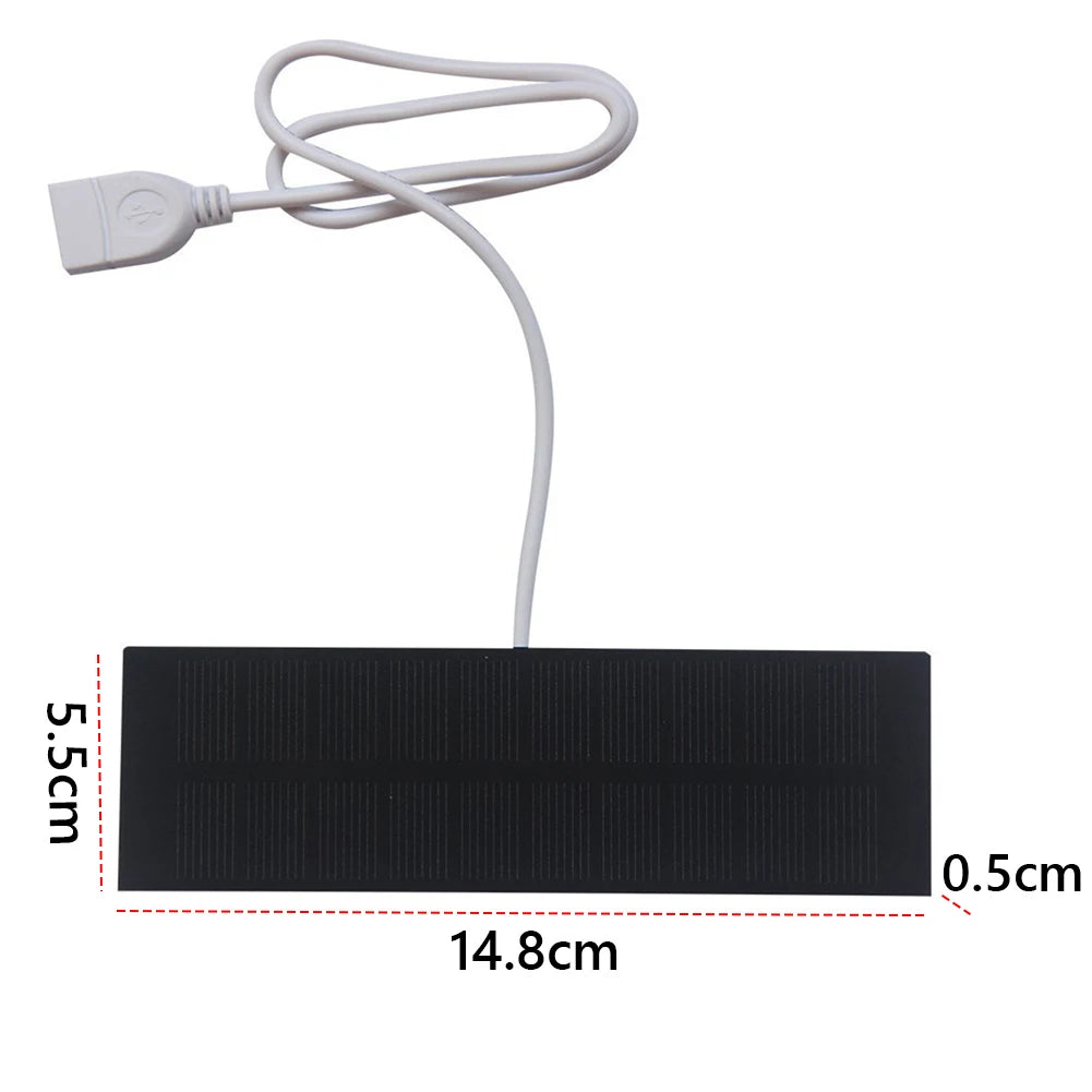 Mini Solar Panel Portable Battery Mobile Phone Charging Bank USB Solar Panel Charger for Power Bank Phone Outdoor Camping Home