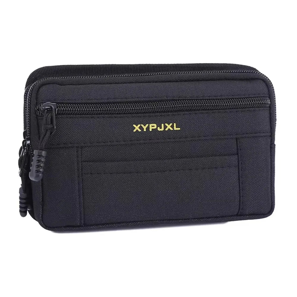 Belt Molle Men Waist Pack Bum Bag Multi-Compartment Mobile Phone Bags Phone Holder Zipper Close Men Wallet Pouch Hiking Cycling
