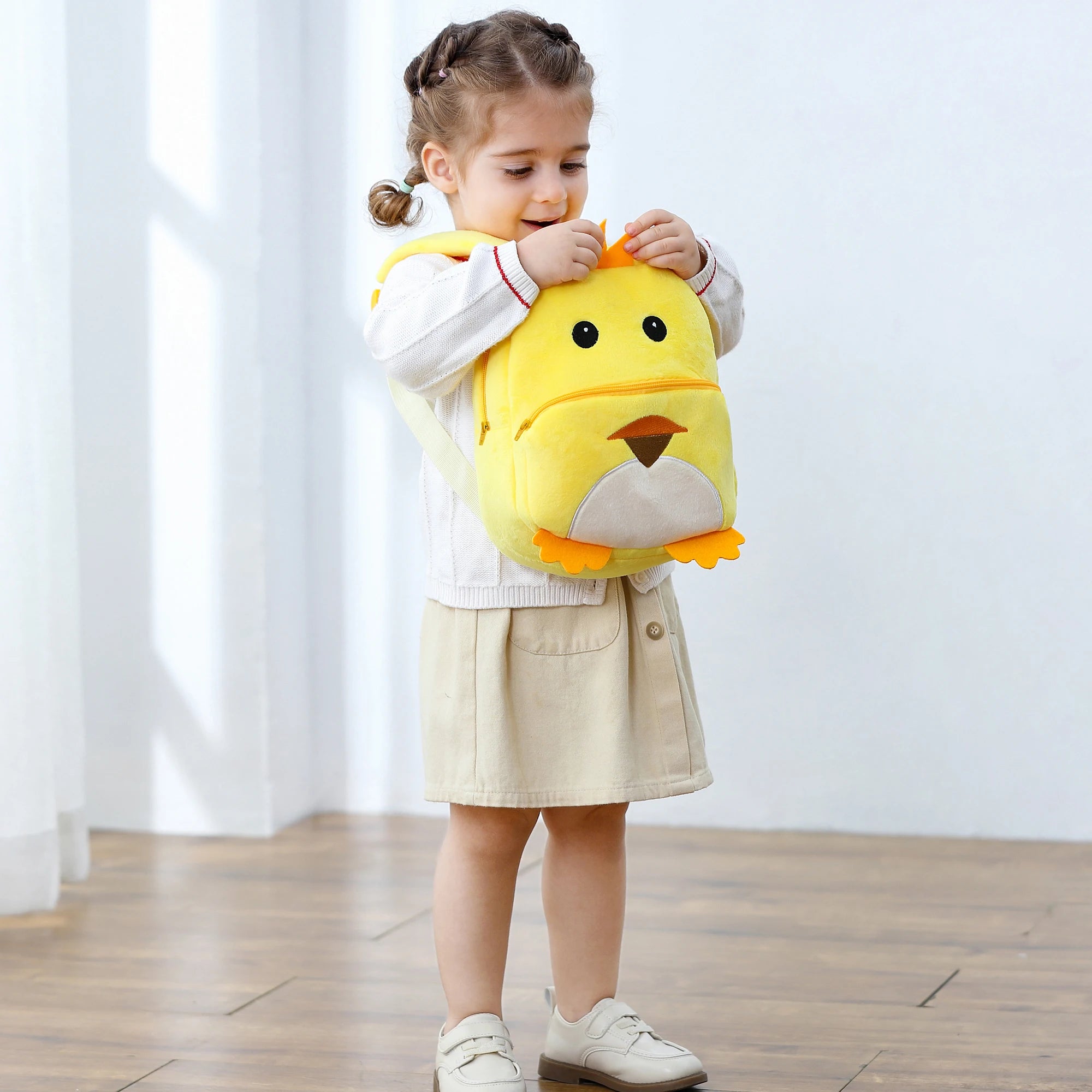 Kids Backpack Boys Cute Duck Cow Frog Backpacks School for Girls Toddler Child Schoolbag Book Bags Traveling Bag Large Capacity