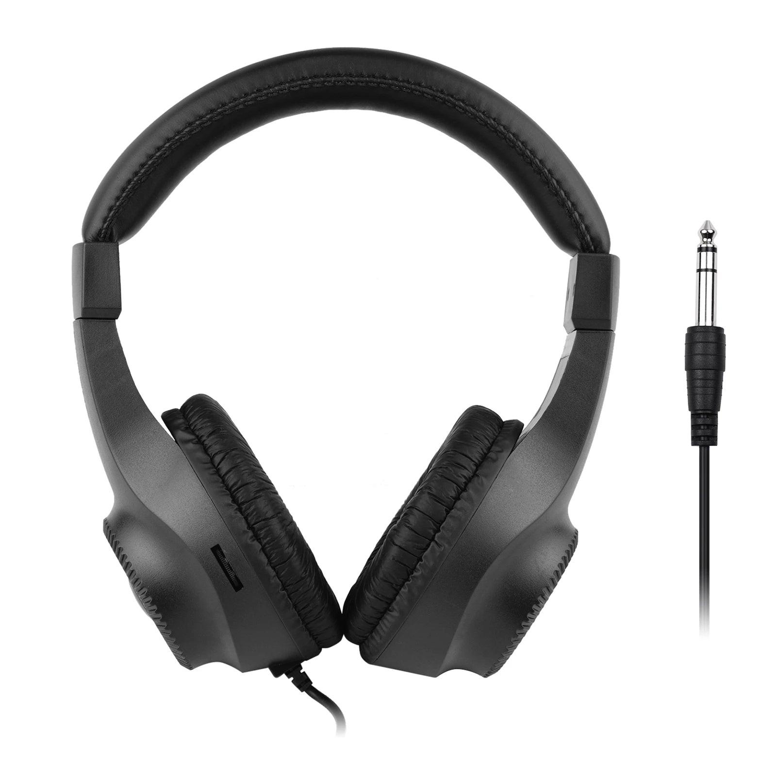Wired Headset Self Adjusting Headband 6.5mm Single Jack Stereo Monitoring Headphone for Electronic Musical Instruments