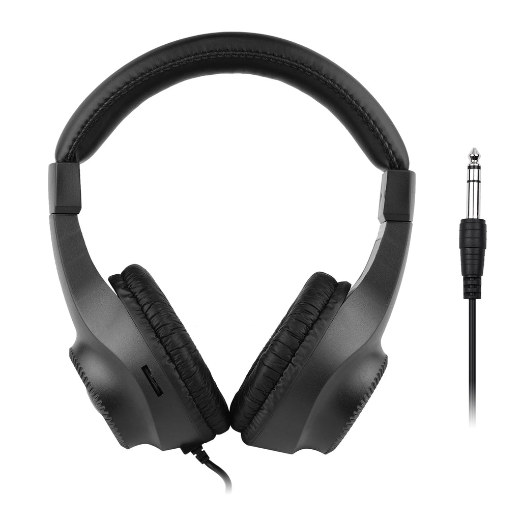 Wired Headset Self Adjusting Headband 6.5mm Single Jack Stereo Monitoring Headphone for Electronic Musical Instruments