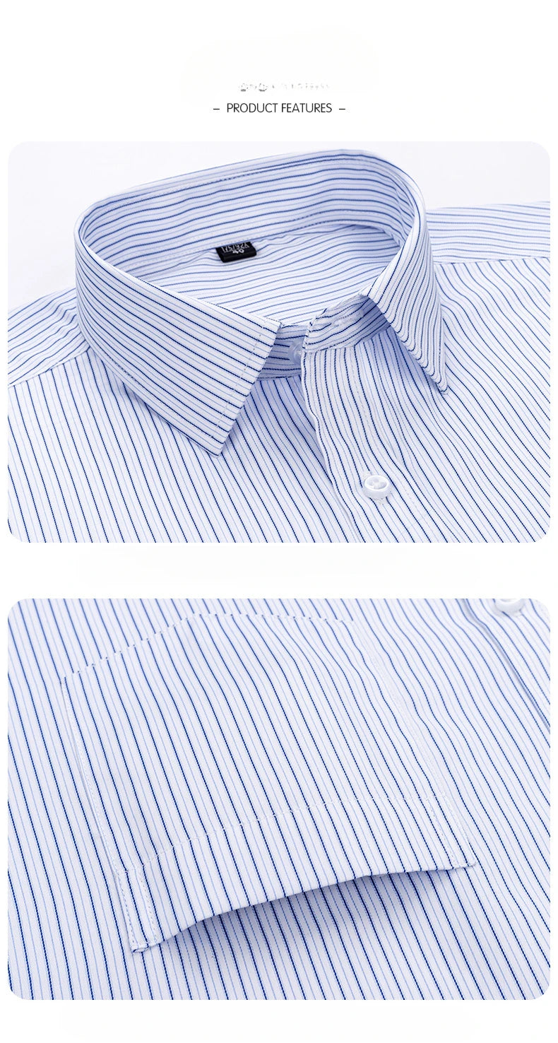 New elegant 40% cotton long-sleeve slim fit shirts for men Casual plain shirt plaid designer tops houndstooth clothes