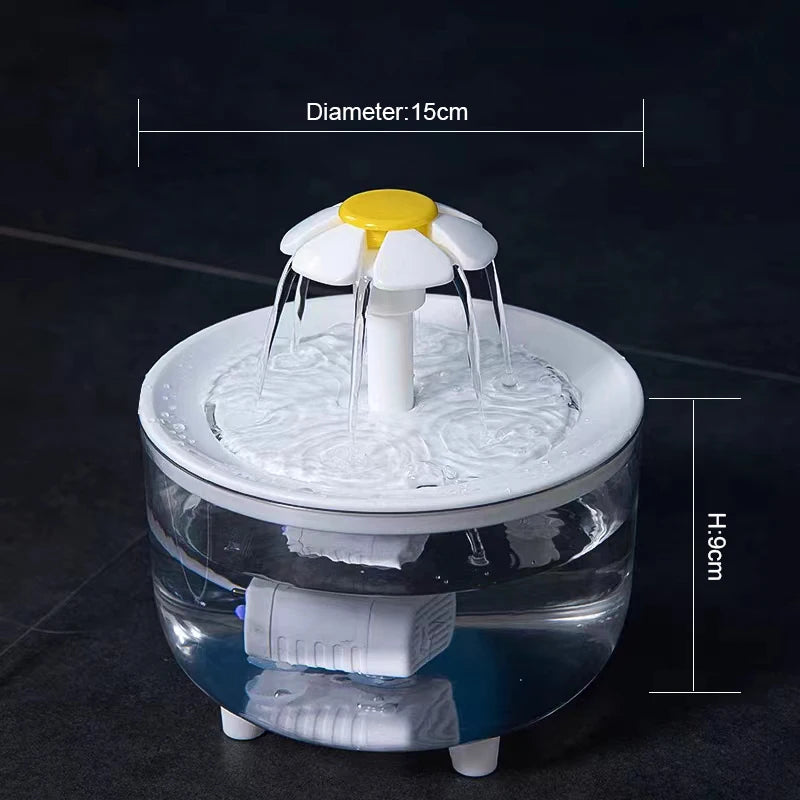 Pets Water Fountain Auto Filter USB Electric Mute Cat Drinker Bowl 1200mL Recirculating Filtering Drinker for Cats Water Dispenser