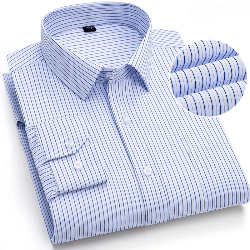 New in shirt elegant 40%cotton long-sleeve shirts for men slim fit Casual plain shirt plaid designer tops houndstooth clothes