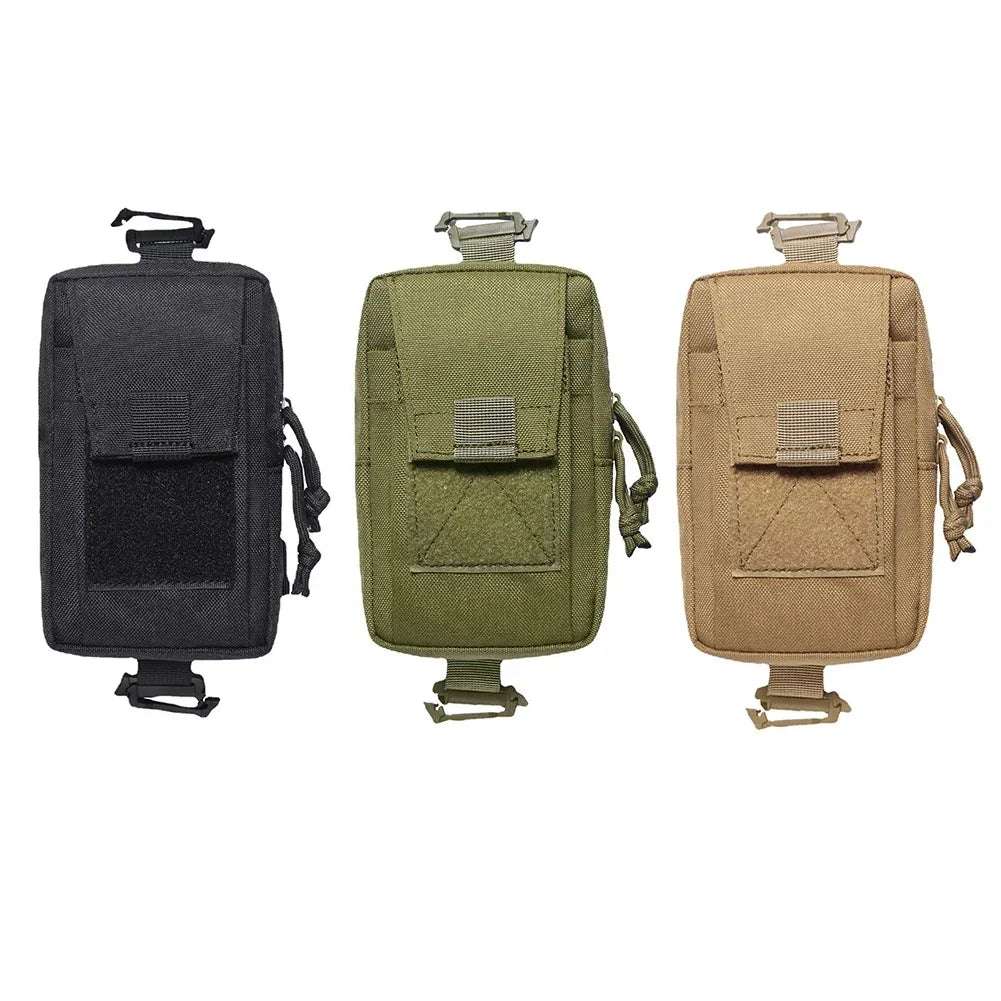 Molle Backpack Strap Bag Phone Holder Outdoor Sports Running Camping Hiking Hunting Accessories Organizer EDC Tool Waist Pouch