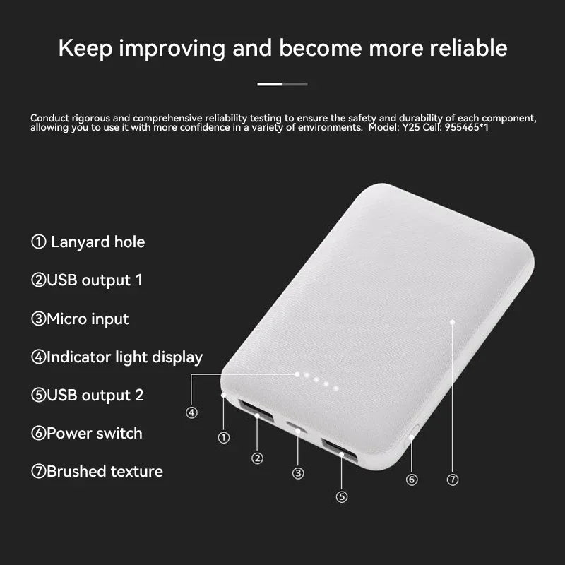 OnePlus USB Fast Charging Ultra-thin Heating Power Bank Portable External Battery Pack For Heating Vest Jacket For iPhone Huawei
