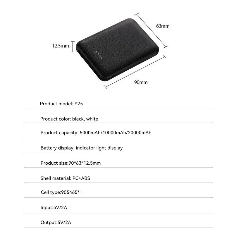 OnePlus USB Fast Charging Ultra-thin Heating Power Bank Portable External Battery Pack For Heating Vest Jacket For iPhone Huawei