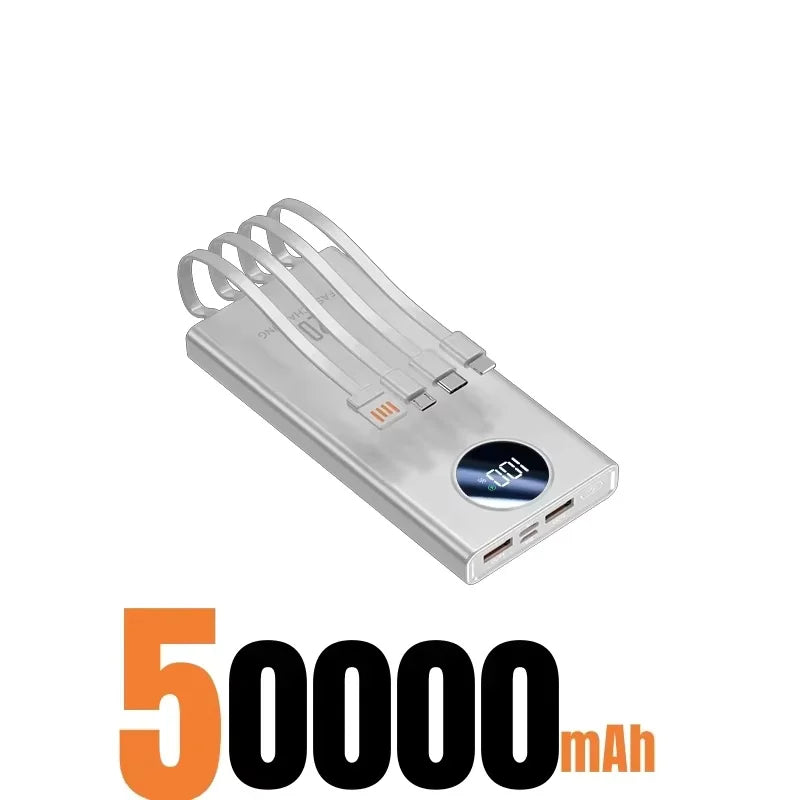 500000mAh Large Capacity Power Bank 120W Super Fast Charging With Portable Digital Display Supply For Various Phones