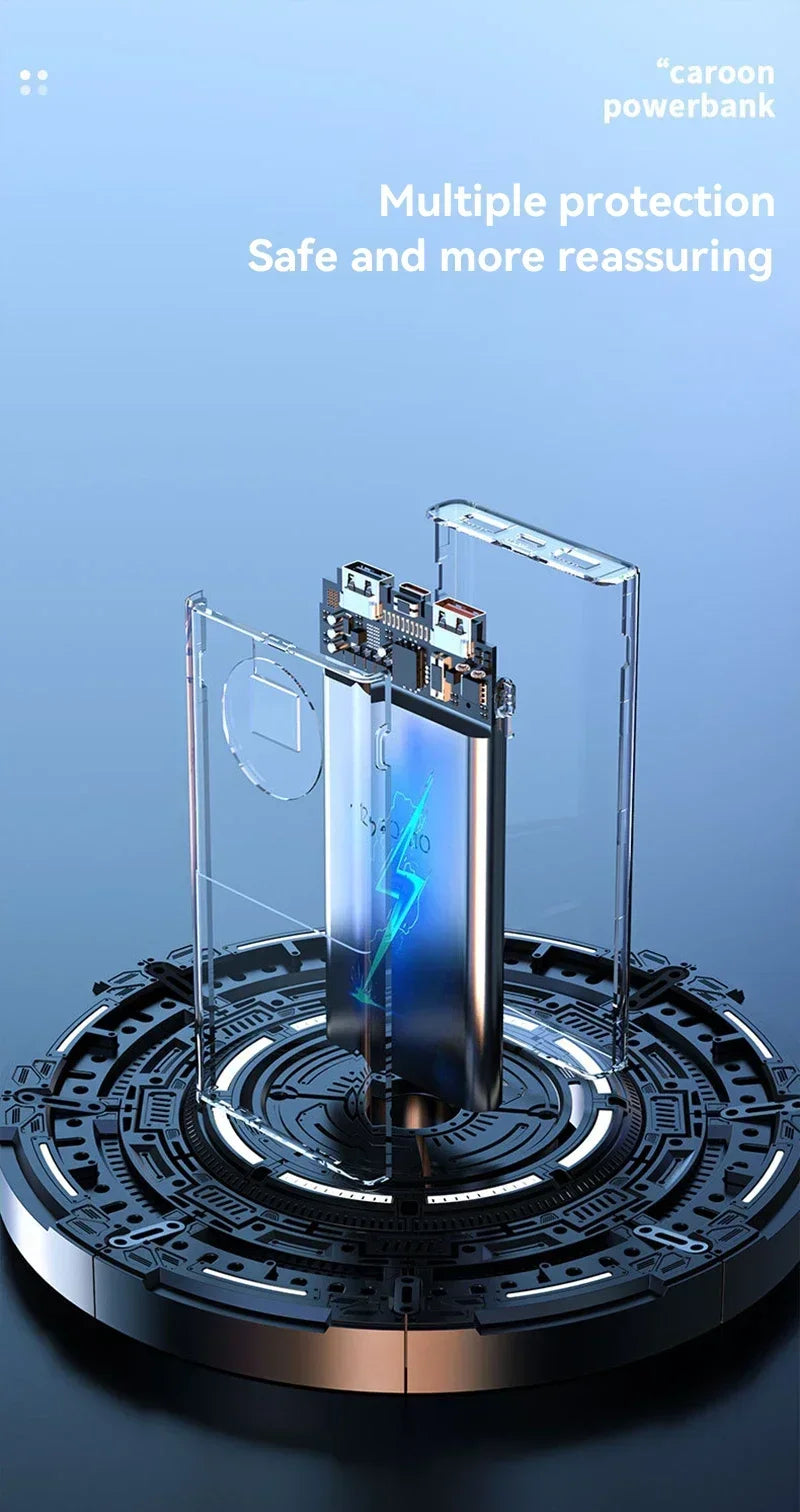 500000mAh Large Capacity Power Bank 120W Super Fast Charging With Portable Digital Display Supply For Various Phones