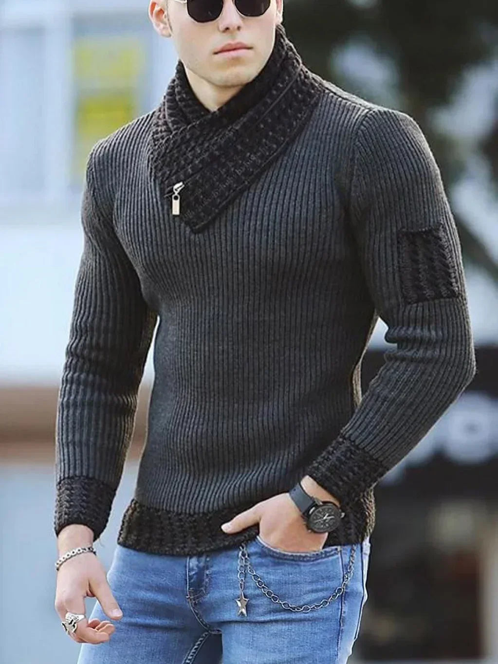 New Autumn Winter Men Casual Vintage Knitted Sweater Wool Turtleneck Oversize 2026 Korean Men Warm Cotton Pullovers Sweaters