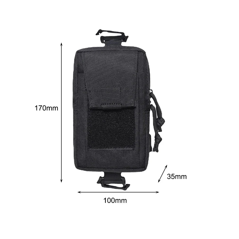Molle Backpack Strap Bag Phone Holder Outdoor Sports Running Camping Hiking Hunting Accessories Organizer EDC Tool Waist Pouch