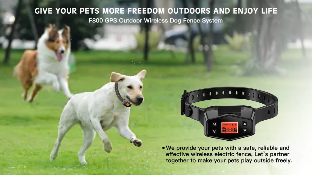 Wireless GPS Pet Fence Dog Tracker Collar Pet Containment System Waterproof Electric Dog Training Collar Anti Run Away Safety