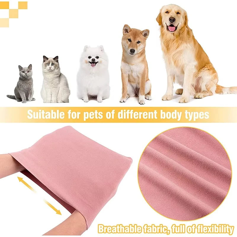 Pet Dog Cat Ears Cover Calming Headband Bathing Grooming Helper Anti-shock Noise-proof Ear Muffs Turban Neck Warmer