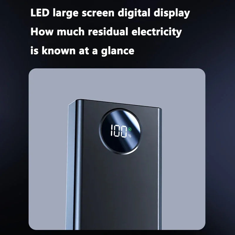 500000mAh Large Capacity Power Bank 120W Super Fast Charging With Portable Digital Display Supply For Various Phones